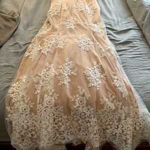 strapless evening gown